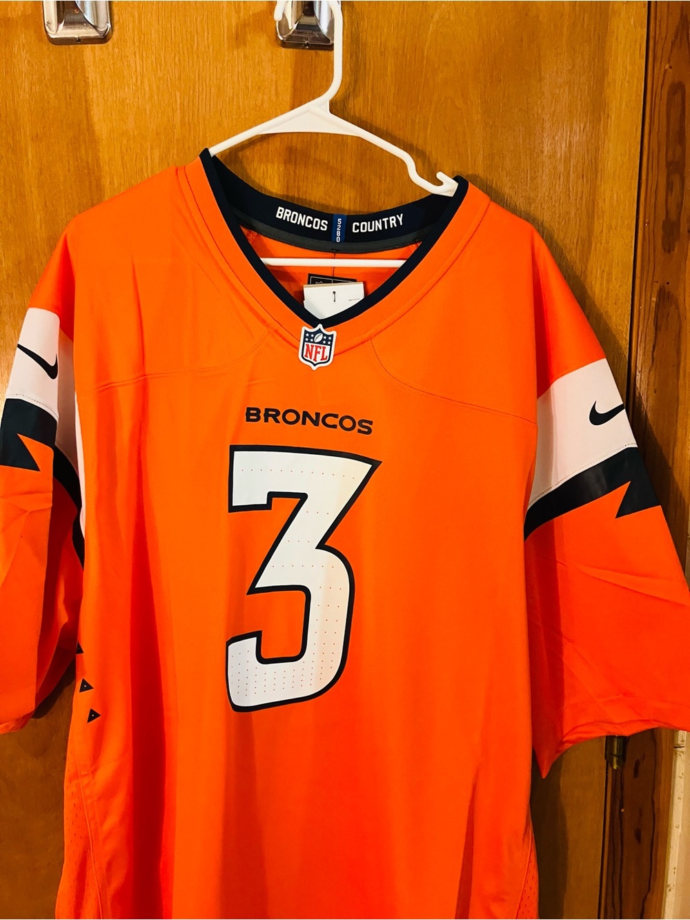 Nike NFL Denver Broncos Russell Wilson #3 Men’s 3XL Orange Jersey New